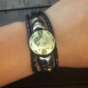 Constellation Multi-Level Leather Charm Bracelet